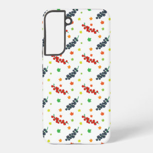Muster von Beeren, Rotzbeeren, Blaubeere, Obst Samsung Galaxy Hülle