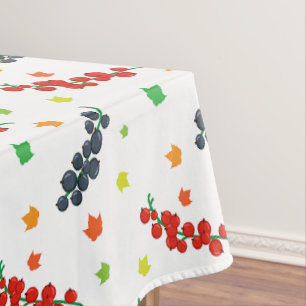 Muster von Beeren, Rotzbeeren, Blaubeere, Obst Tischdecke