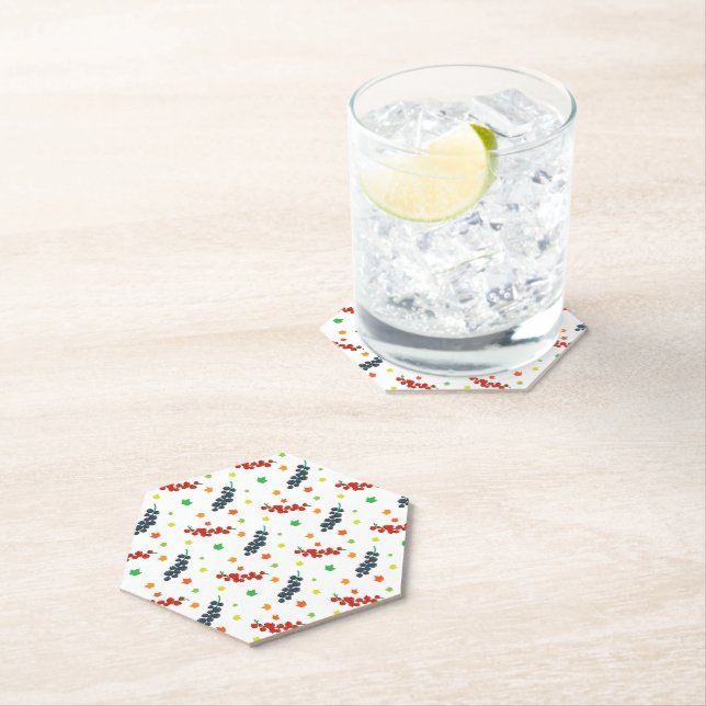 Muster von Beeren, Rotzbeeren, Blaubeere, Obst Untersetzer (Vor Ort)