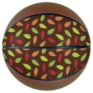 Muster von Blätter, farbenfrohe Blätter, Herbstblä Basketball