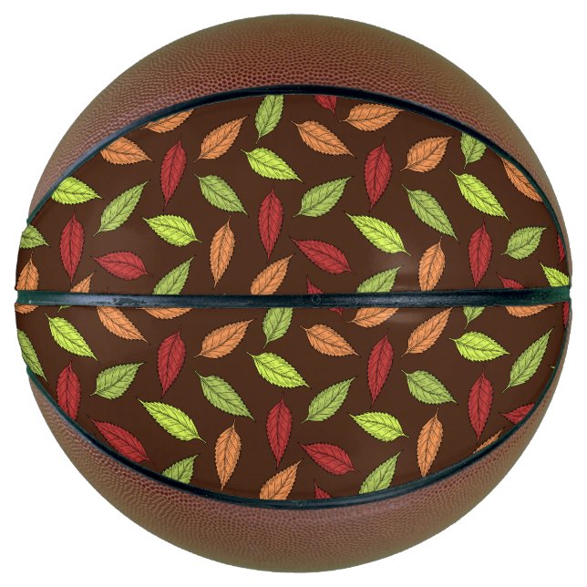 Muster von Blätter, farbenfrohe Blätter, Herbstblä Basketball (Vorderseite)