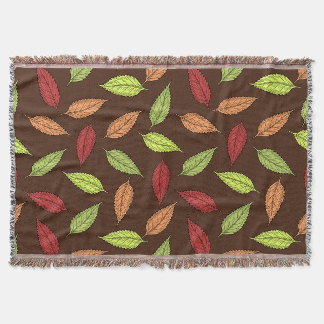 Muster von Blätter, farbenfrohe Blätter, Herbstblä Decke (Vorderseite)