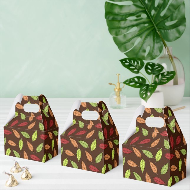 Muster von Blätter, farbenfrohe Blätter, Herbstblä Geschenkschachtel (Zahlreiche)