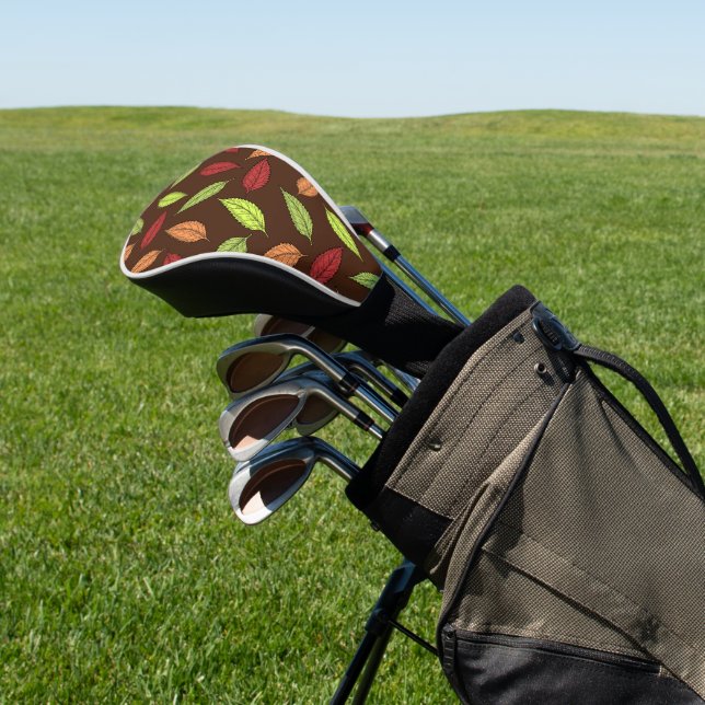 Muster von Blätter, farbenfrohe Blätter, Herbstblä Golf Headcover (In SItu)
