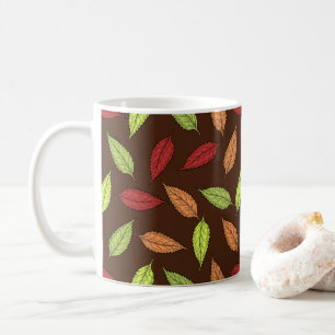 Muster von Blätter, farbenfrohe Blätter, Herbstblä Kaffeetasse