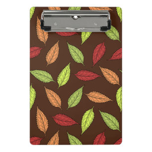 Muster von Blätter, farbenfrohe Blätter, Herbstblä Mini Klemmbrett