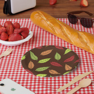Muster von Blätter, farbenfrohe Blätter, Herbstblä Pappteller