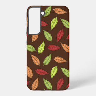 Muster von Blätter, farbenfrohe Blätter, Herbstblä Samsung Galaxy Hülle