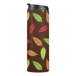 Muster von Blätter, farbenfrohe Blätter, Herbstblä Thermosbecher