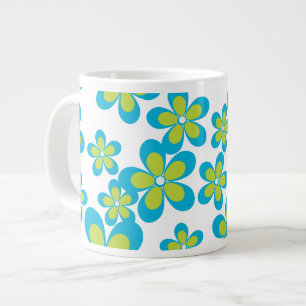 Muster von Blume, Blumen, grüne Blume Jumbo-Tasse