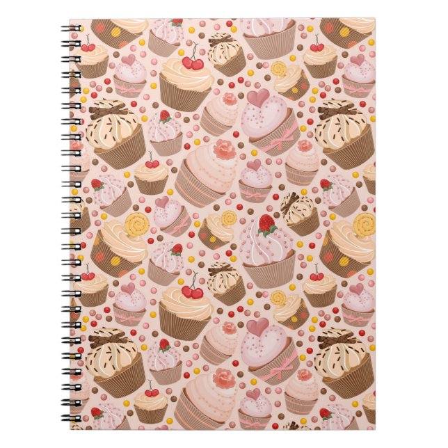 Muster von den feierlichen kleinen Kuchen Notizblock (Vorderseite)