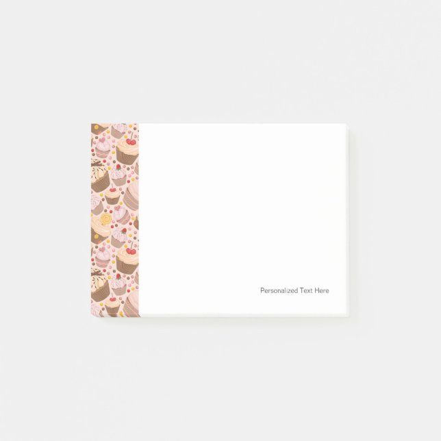 Muster von den feierlichen kleinen Kuchen Post-it Klebezettel (Vorderseite)