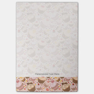 Muster von den feierlichen kleinen Kuchen Post-it Klebezettel