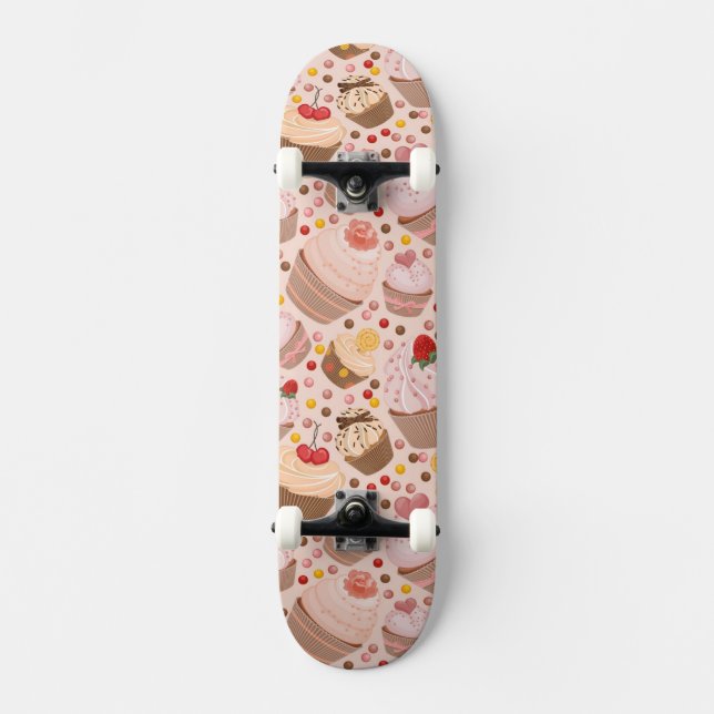 Muster von den feierlichen kleinen Kuchen Skateboard (Vorderseite)