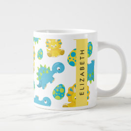 Muster von Dinosauriern, Niedliche Dinosaurier, Ih Jumbo-Tasse