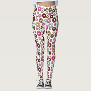 Muster von Donuts, farbenfrohe Donuts, Sprinklen Leggings