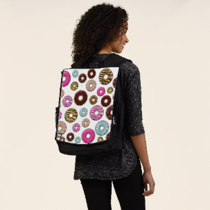 Muster von Donuts, farbenfrohe Donuts, Sprinklen Rucksack