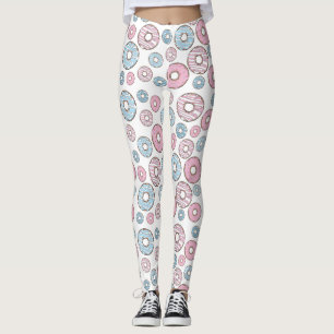 Muster von Donuts, rosa Donuts, blaue Donuts Leggings