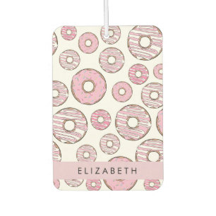 Muster von Donuts, rosa Donuts, Icing, Ihr Name Autolufterfrischer