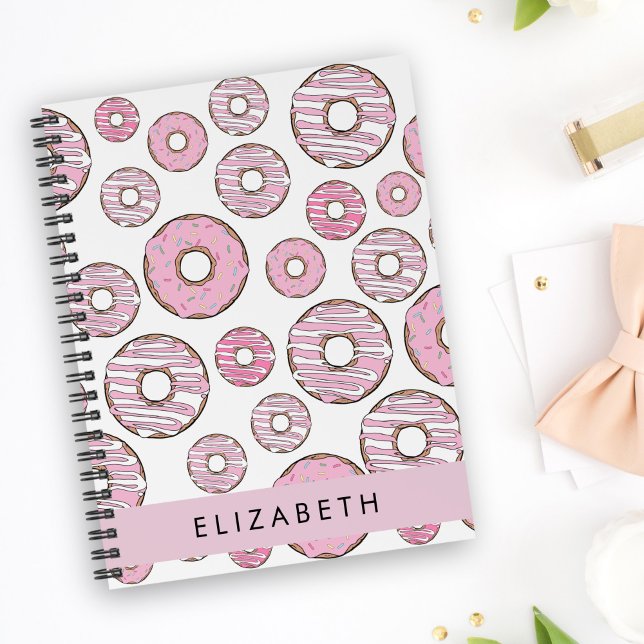Muster von Donuts, rosa Donuts, Icing, Ihr Name Planer (Von Creator hochgeladen)