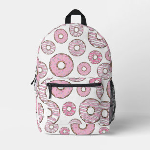 Muster von Donuts, rosa Donuts, Sprinklen Bedruckter Rucksack
