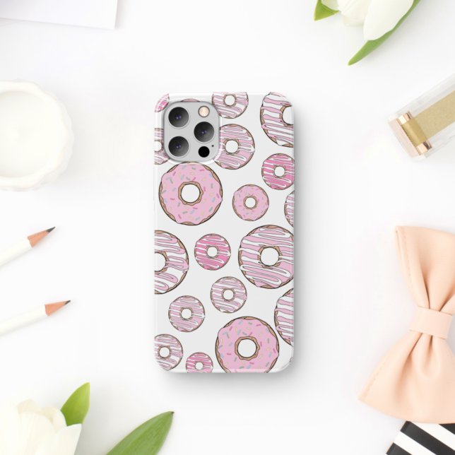 Muster von Donuts, rosa Donuts, Sprinklen Case-Mate iPhone Hülle (Von Creator hochgeladen)
