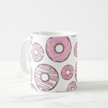 Muster von Donuts, rosa Donuts, Sprinklen