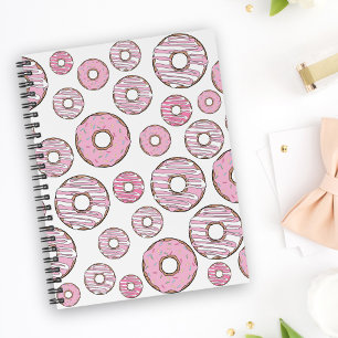 Muster von Donuts, rosa Donuts, Sprinklen Notizblock