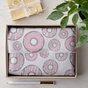Muster von Donuts, rosa Donuts, Sprinklen Seidenpapier