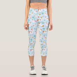 Muster von Einhörnern, Niedlichen Einhörnchen, Blu Capri Leggings