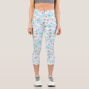 Muster von Einhörnern, Niedlichen Einhörnchen, Blu Capri Leggings