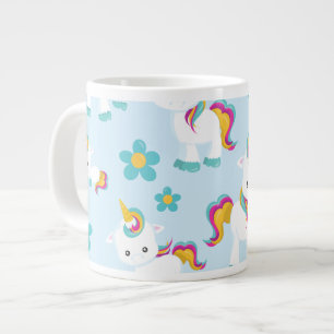 Muster von Einhörnern, Niedlichen Einhörnchen, Blu Jumbo-Tasse