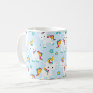 Muster von Einhörnern, Niedlichen Einhörnchen, Blu Kaffeetasse