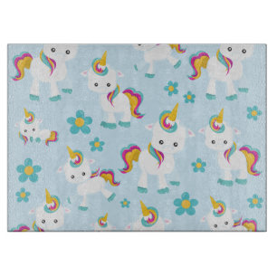 Muster von Einhörnern, Niedlichen Einhörnchen, Blu Schneidebrett