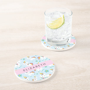 Muster von Einhörnern, Niedlichen Einhörnchen, Ihr Getränkeuntersetzer