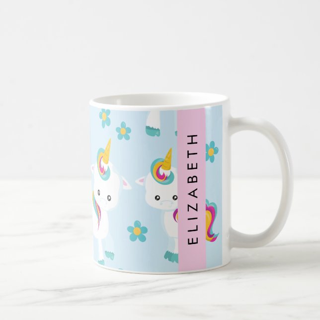 Muster von Einhörnern, Niedlichen Einhörnchen, Ihr Kaffeetasse (Rechts)