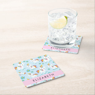 Muster von Einhörnern, Niedlichen Einhörnchen, Ihr Rechteckiger Pappuntersetzer