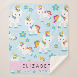 Muster von Einhörnern, Niedlichen Einhörnchen, Ihr Sherpadecke