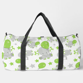 Muster von Elefanten, Niedliche Elefanten - grün g Duffle Bag