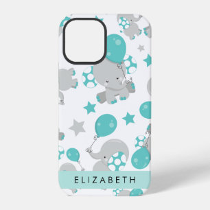 Muster von Elefanten, Niedliche Elefanten, Ihr Nam iPhone 12 Pro Hülle