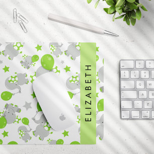 Muster von Elefanten, Niedliche Elefanten, Ihr Nam Mousepad