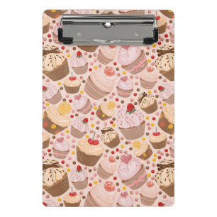 Muster von feierlichen Cupcakes Mini Klemmbrett