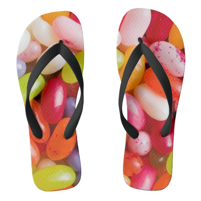Muster von Geleebohnen Flip Flops (Fußbett)