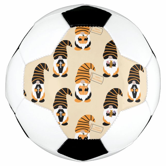 Muster von Gnomen, Halloween-Gnomen-Trick oder -Be Fußball (Vorderseite)