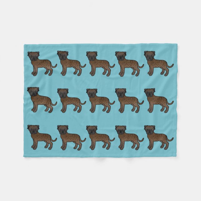 Muster von Hunden mit Blindle Bullmastiff Fleecedecke (Vorderseite (Horizontal))