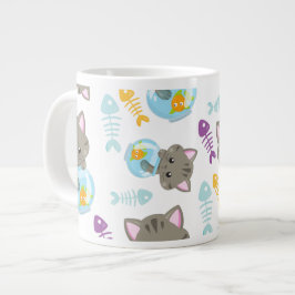 Muster von Katzen, Niedlichen Katzen, Kätzchen, Fi Jumbo-Tasse