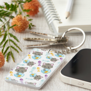 Muster von Katzen, Niedlichen Katzen, Kätzchen, Fi Schlüsselanhänger