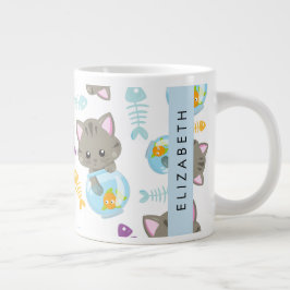 Muster von Katzen, Niedlichen Katzen, Kätzchen, Ih Jumbo-Tasse