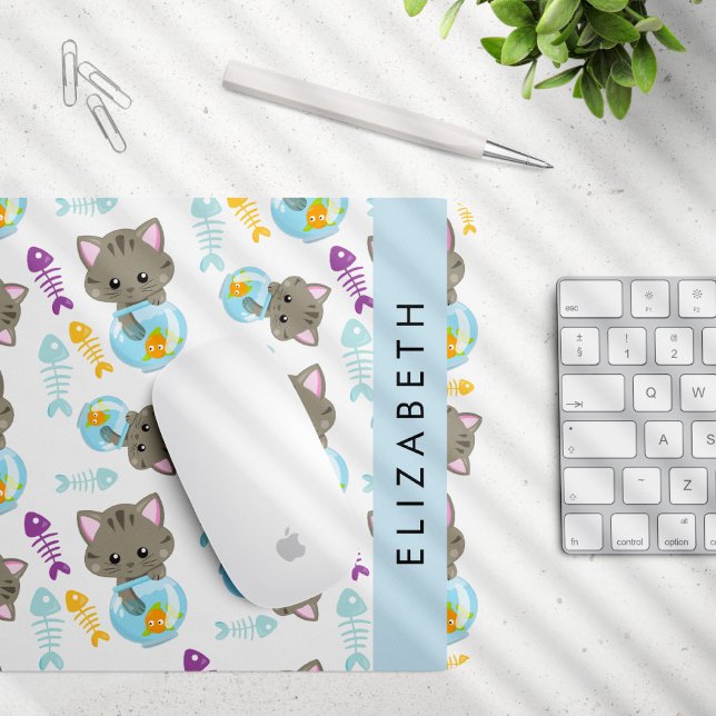 Muster von Katzen, Niedlichen Katzen, Kätzchen, Ih Mousepad (Von Creator hochgeladen)