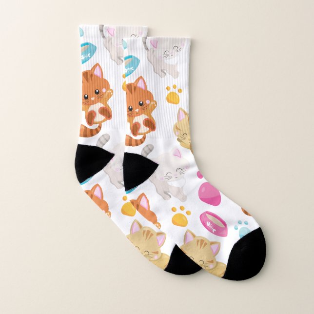 Muster von Katzen, Niedlichen Katzen, Kätzchen, Kä Socken (Paar)